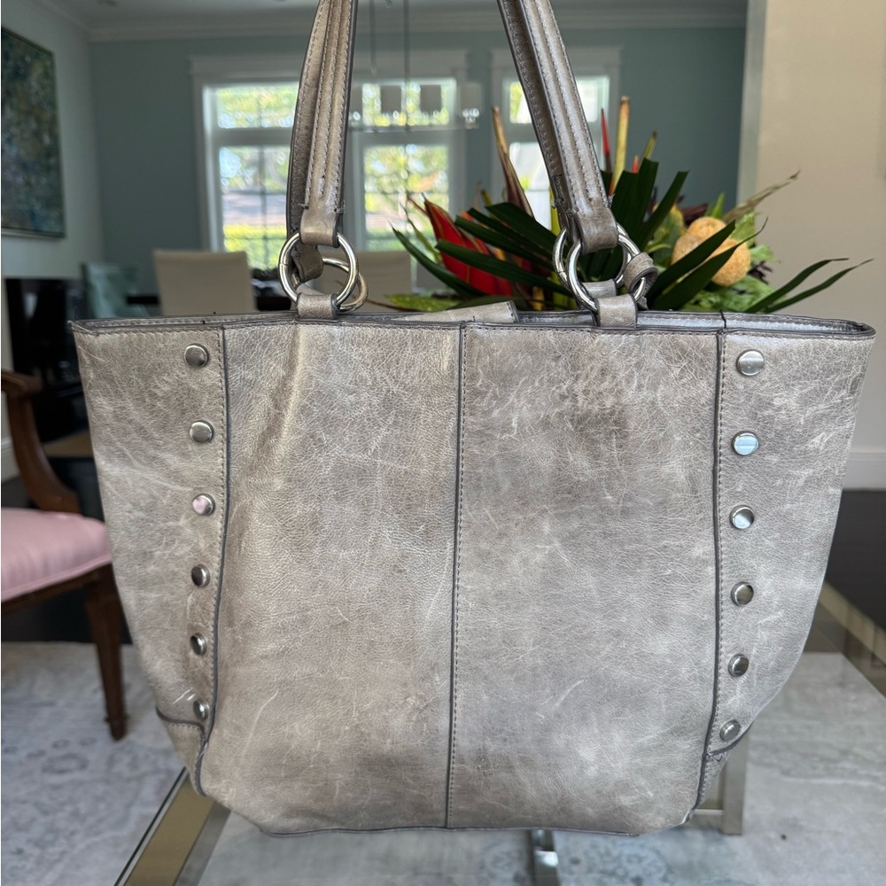 Vintage Tommy Bahama El Roble Tote Genuine Leather Grey